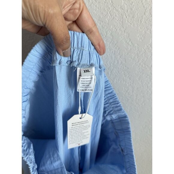 Unbranded Women’s Light Blue‎ Elastic Waist Floral Graphic Pants Size XXL NEW - Picture 9 of 10